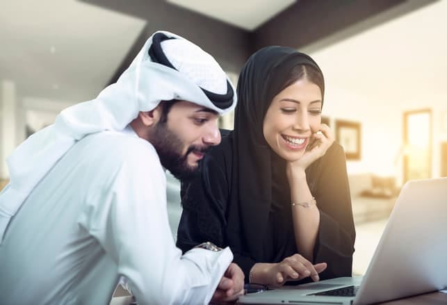 a Muslim couple enjoying their time together