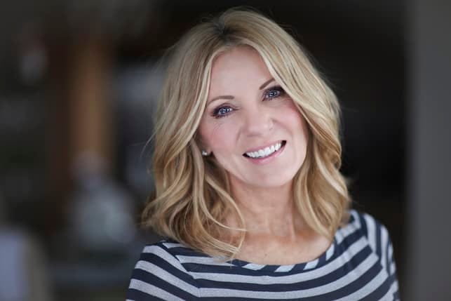 a portrait of a mature blonde woman
