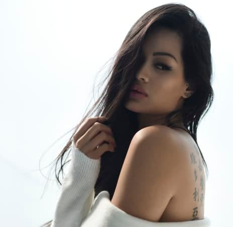 a portrait of a beautiful asian woman